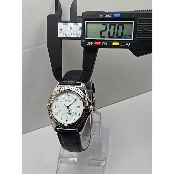 Remington 38 096 Men Quartz Compass Bezel Watch White Dial Date New Battery 3ATM - Picture 5 of 11